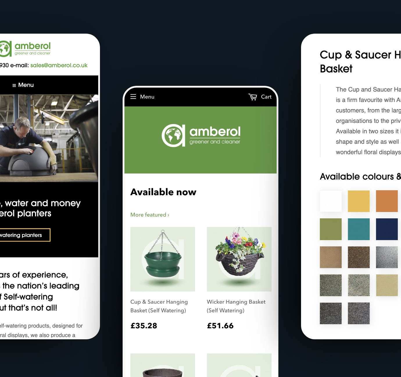 Amberol website design by Root Studio